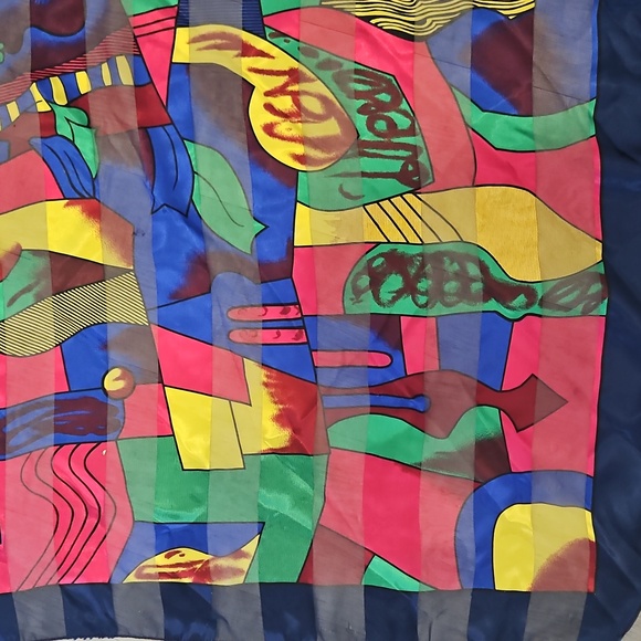2/$10 Vintage Picasso Abstract Scarf - Picture 3 of 7